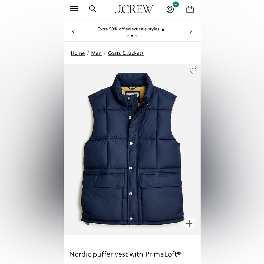 NEW JCREW Nordic Puffer Vest